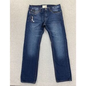 Jimmy Taverniti Men 34 Air Anti Exposure Selvedge Denim Jeans Distressed (35x32)